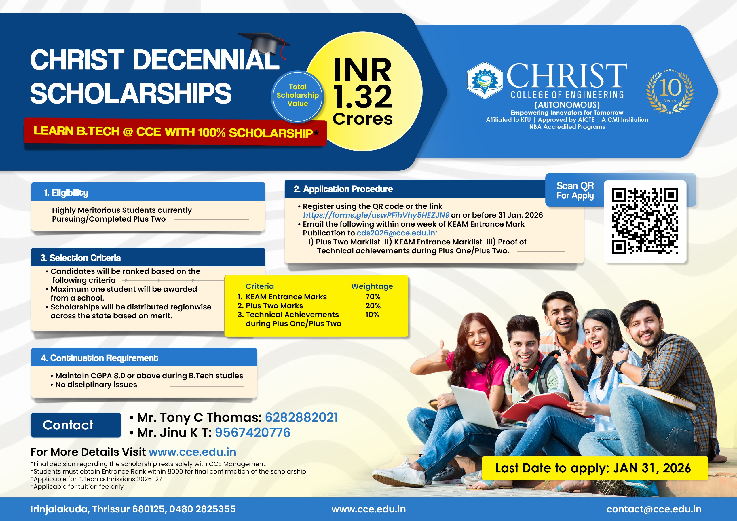 Decennial Scholarship Notice Poster